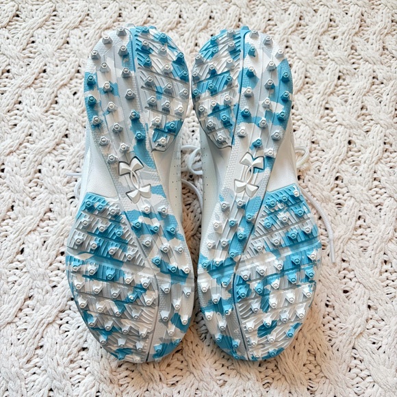 Under Armour Women’s Glory 2 Turf Shoes - Blue & White Under Armour Shoes - Picture 5 of 9